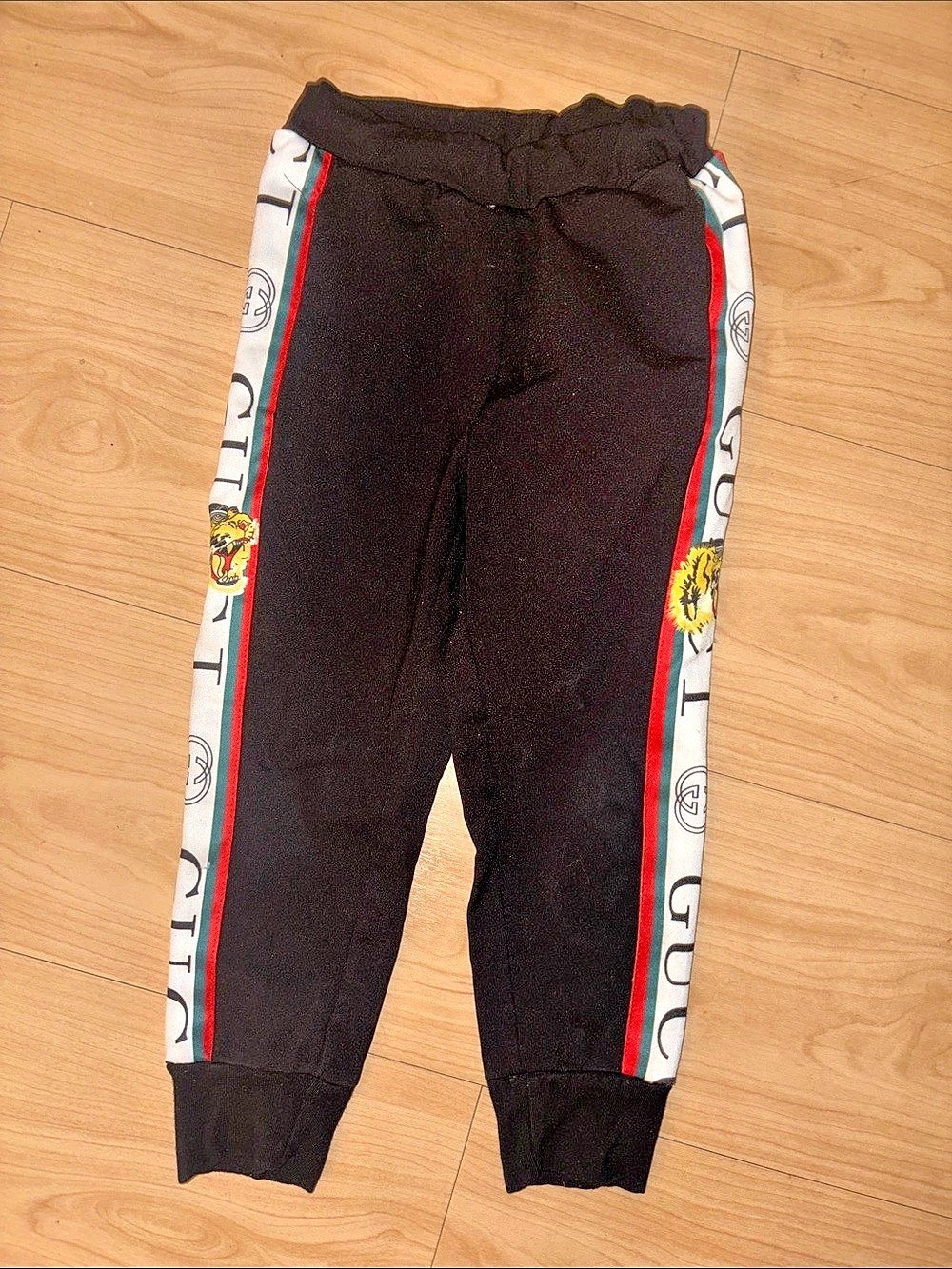 Faux Girls Size 5 Black & White Jogger Pants
